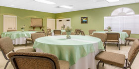Reception room at Hodges Funeral Home at Lee Memorial Park
