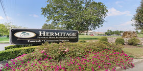 Signage at Hermitage Funeral Home & Memorial Gardens