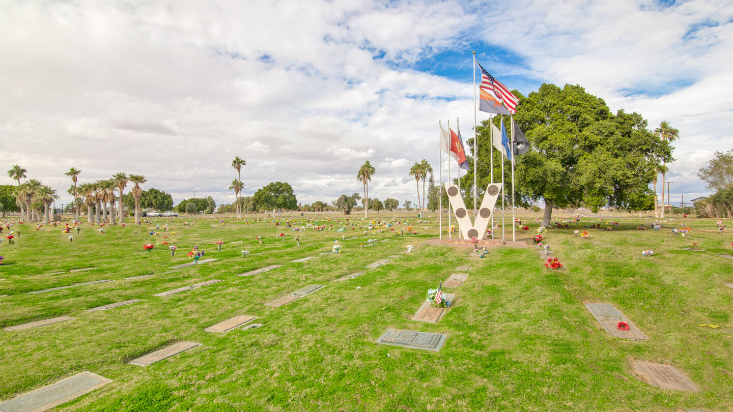 Veterans section at Johnson Mortuary & Desert Lawn Memorial Park