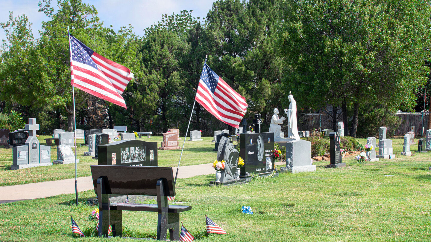 Cemetery grounds at Elliott-Hamil Funeral Home, Garden of Memories Cemetery & Crematory