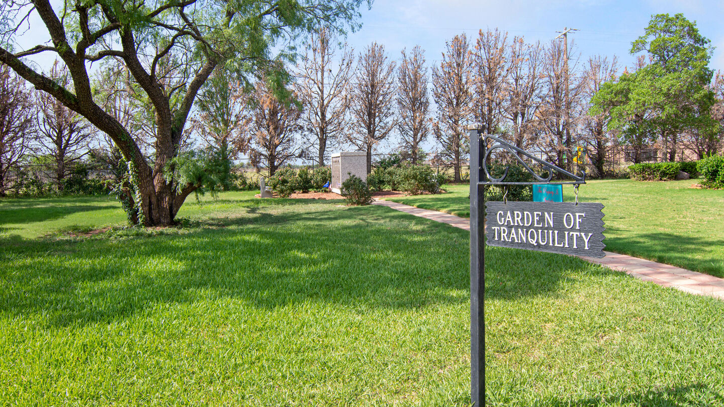 Cemetery grounds at Elliott-Hamil Funeral Home, Garden of Memories Cemetery & Crematory