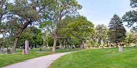 Cemetery grounds at Oak Hill Cemetery
