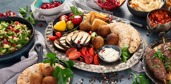 Arabic food assortment