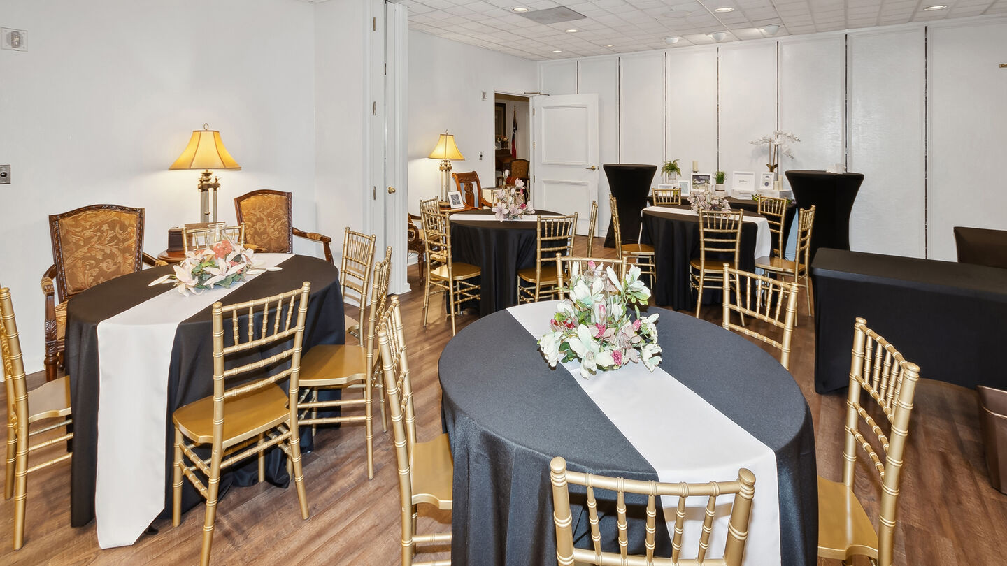 Celebration of life venue for services, gatherings and receptions at Roselawn Funeral Home & Memorial Gardens