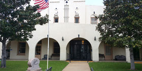 Front exterior at Adams Funeral Home