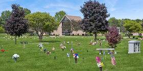Cemetery grounds at Miami Valley Memory Gardens