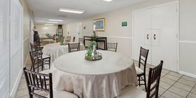 Celebration of life venue for services, gatherings and receptions at Cypress View Mausoleum, Mortuary and Crematory