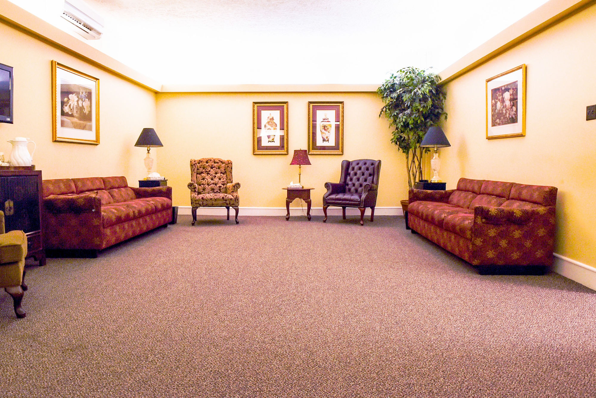 Service room at Patten Funeral Home