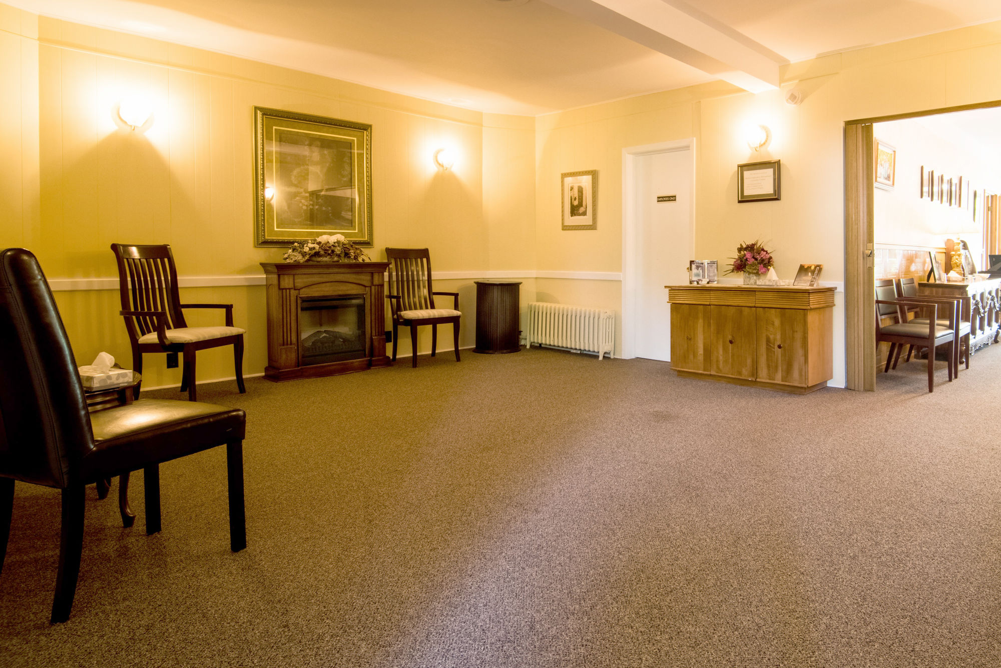 Service room at Fillmore & Whitman Funeral Home