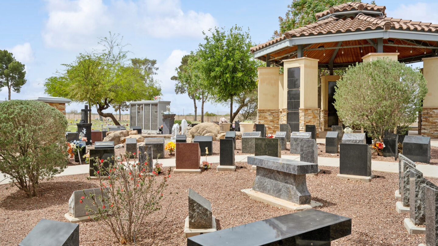 Cremation garden at J. Warren Funeral Services Mountain View Chapel & Crematorium & Casa Grande Mountain View Cemetery
