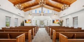 Chapel at J. Warren Funeral Services Cole & Maud The Gardens Chapel