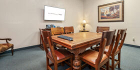 Arrangement room at J. Warren Funeral Services Cole & Maud Coolidge Chapel