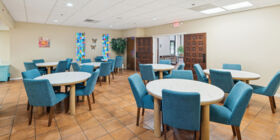 Celebration of life venue for services, gatherings and receptions at Funeraria Del Angel Trevino Funeral Home