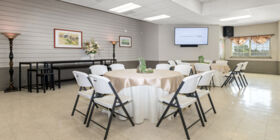 Celebration of life venue for services, gatherings and receptions at Stratford Evans Merced Funeral Home