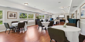 Celebration of life venue for services, gatherings and receptions at Thompson Funeral Home