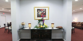 Reception room at Babione Funeral Home