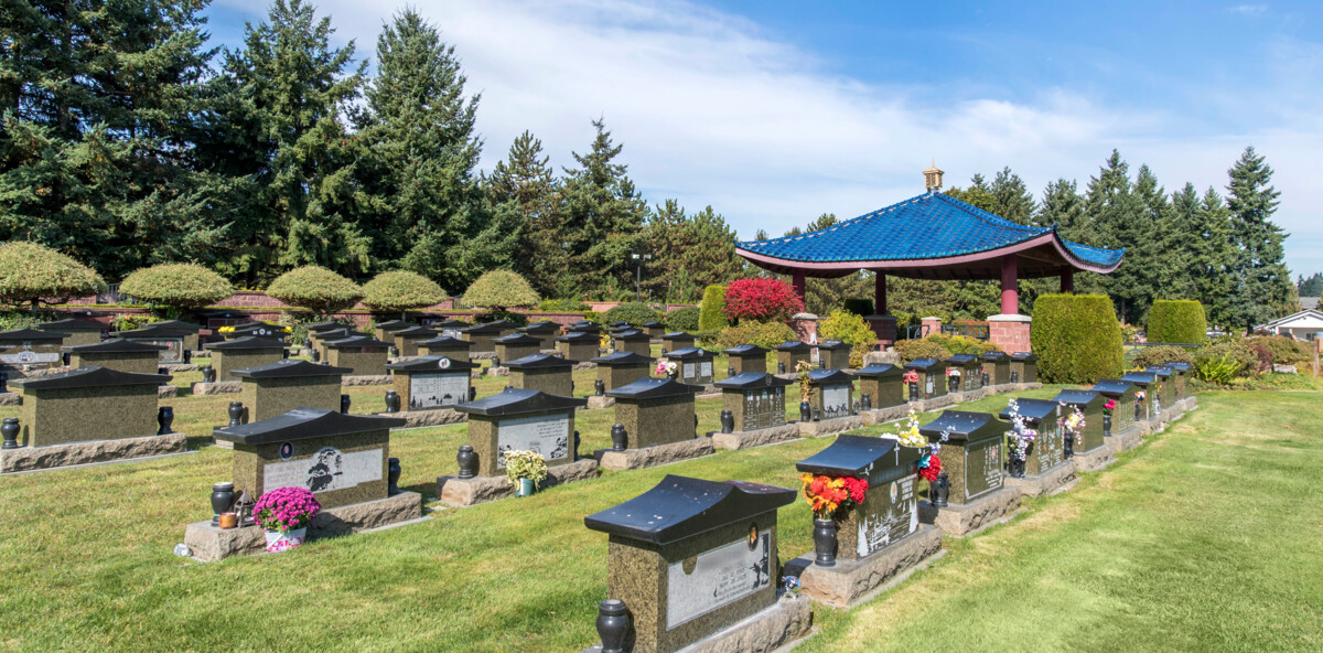 Asian estate area at Greenwood Memorial Park