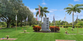 Veterans section at Fernhill Memorial Gardens & Mausoleum