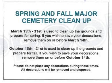 6275 Cleanup Schedule