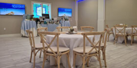 Celebration of life venue for services, gatherings and receptions at Beach Memorial Chapel