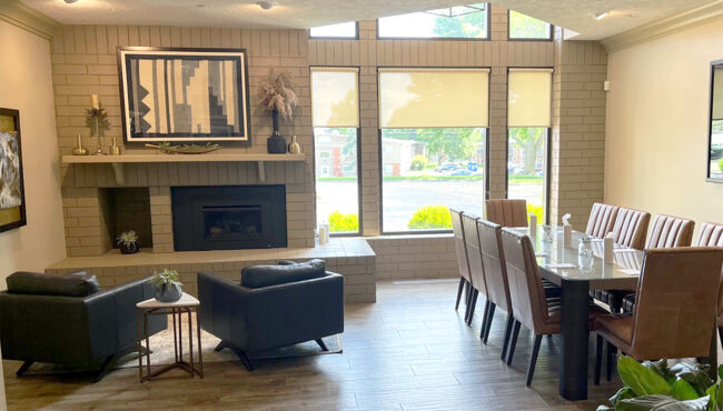 Breakfast room at Cunnick-Collins Life Celebration Center