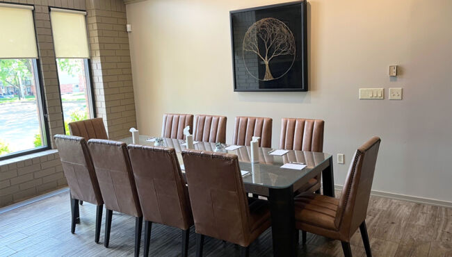 Breakfast room at Cunnick-Collins Life Celebration Center