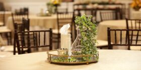 A centerpiece prepared for a celebration of life