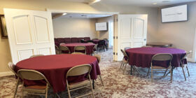 Celebration of life venue for services, gatherings and receptions at Harden-Pauli Funeral Home