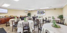 Celebration of life venue for services, gatherings and receptions at Funeraria Del Angel Pico Rivera