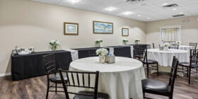 Celebration of life venue for services, gatherings and receptions at Royal Palm Funeral Home & Memorial Gardens
