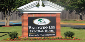 Signage at Baldwin-Lee Funeral Home