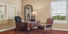 Sitting area at Bastrop Providence Funeral Home