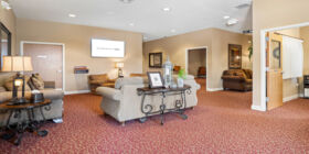 Sitting area at Bastrop Providence Funeral Home