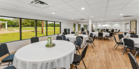 Celebration of life venue for services, gatherings and receptions at Greenoaks Funeral Home & Memorial Park