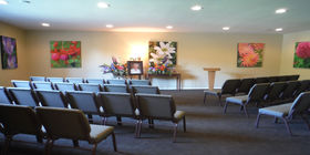 Garden room at Acacia Funeral Home set for a Memorial Service