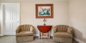 Sitting area at Waring-Sullivan Rose E. Sullivan Funeral & Cremation Service