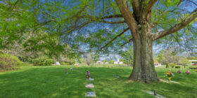 Cemetery grounds at Highland Memory Gardens