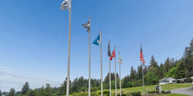 Veterans section at Miller-Woodlawn Funeral Home & Memorial Park