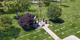 Veterans section at Joshua Mortuary & Joshua Memorial Park