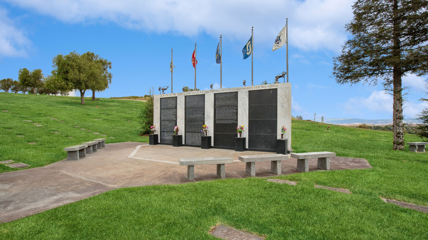 Veterans section at Eternal Valley Memorial Park Mortuary