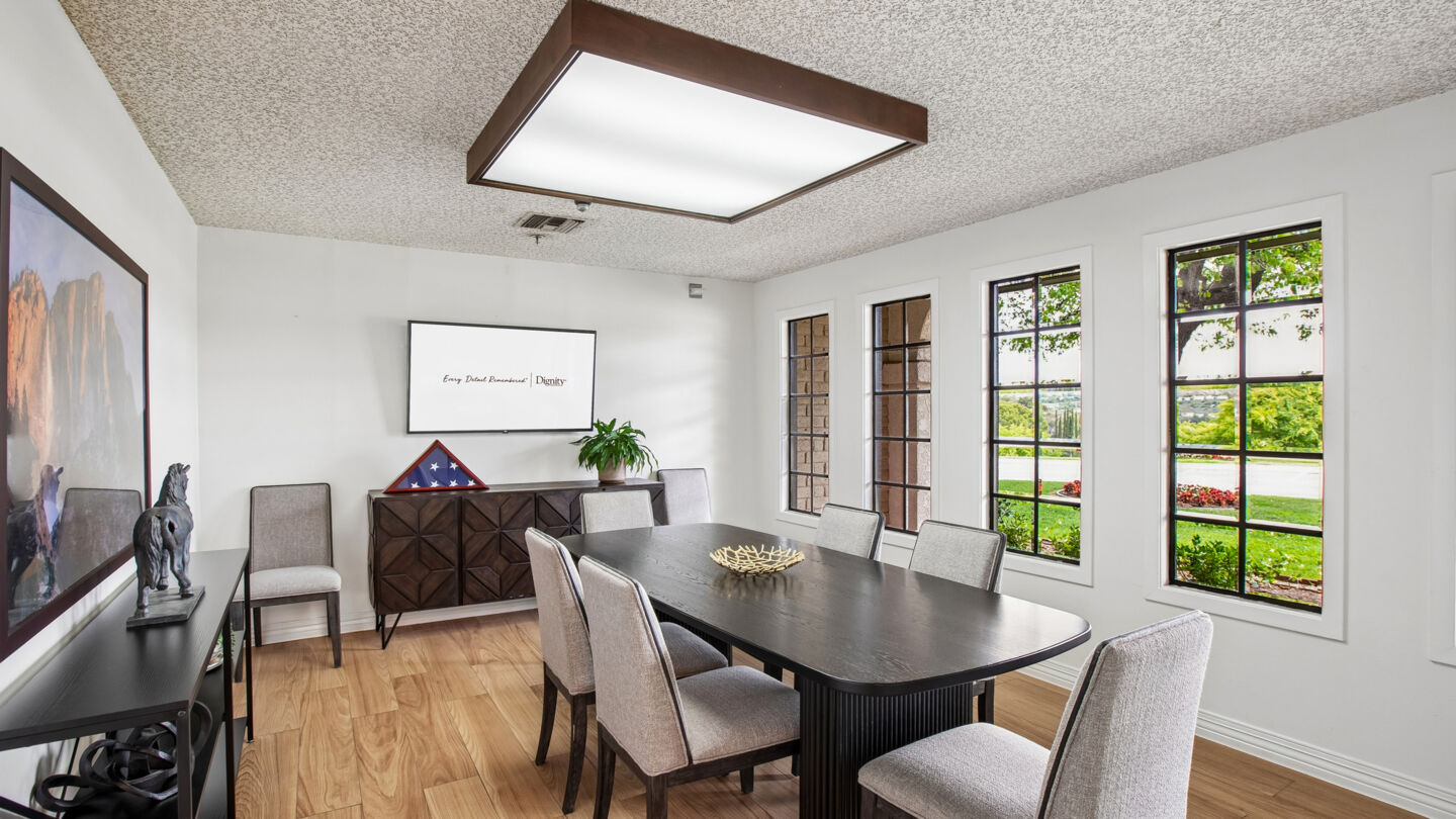Arrangement room at Eternal Valley Memorial Park Mortuary