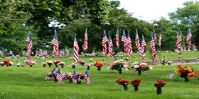 Veterans section at Floral Hills Funeral Home