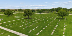 Cemetery grounds at Johnson's Lawnhaven Memorial Gardens