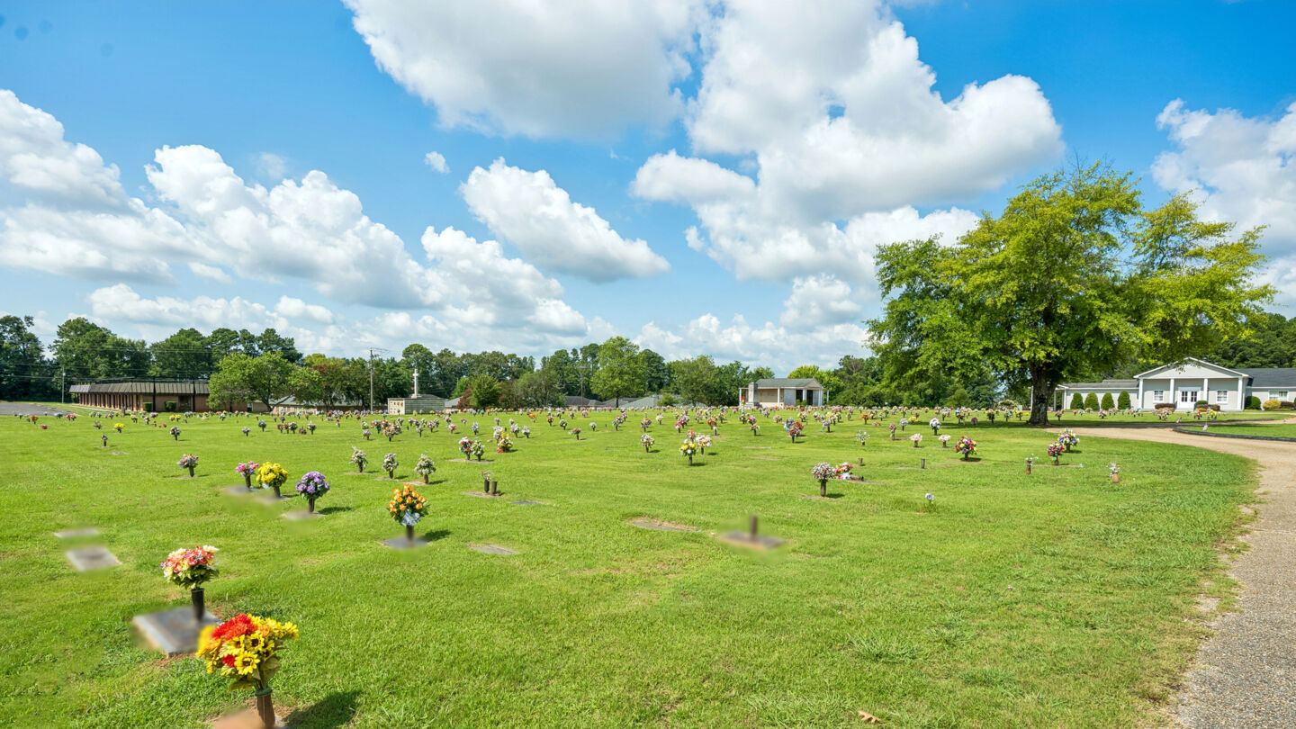 Cemetery grounds at Sunset Funeral Home and Sunset Memorial Park