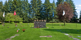 Veterans section at Mills & Mills Funeral Home & Memorial Park