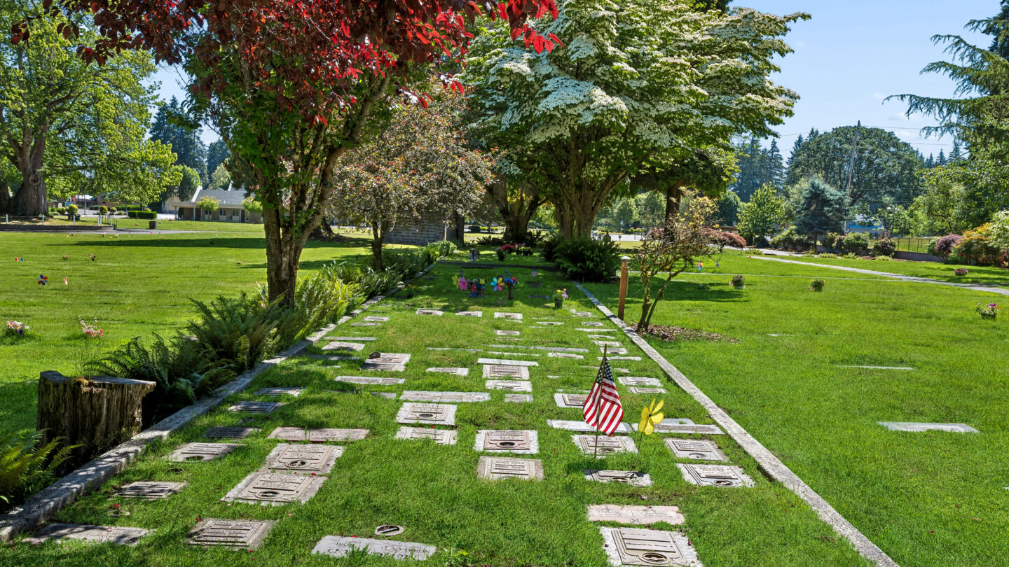 Cemetery grounds at Mills & Mills Funeral Home & Memorial Park