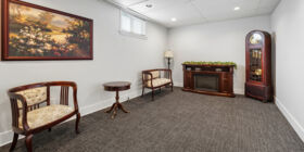 Visitation room at Bell & Burnaby Funeral Chapel