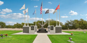 Veterans section at Cook-Walden Capital Parks Funeral Home & Cemetery