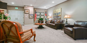 Sitting area at Swan-Law Funeral Directors