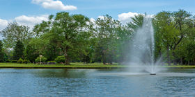 Water feature at Ridgewood Memorial Park